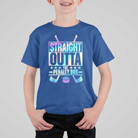 Straight Outta The Penalty Box T Shirt For Kid Iridescent Effect Hockey Player Gift - Wonder Print Shop