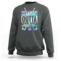 Straight Outta The Penalty Box Sweatshirt Iridescent Effect Hockey Player Gift - Wonder Print Shop
