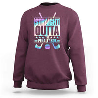 Straight Outta The Penalty Box Sweatshirt Iridescent Effect Hockey Player Gift - Wonder Print Shop