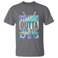 Straight Outta The Penalty Box T Shirt Iridescent Effect Hockey Player Gift - Wonder Print Shop