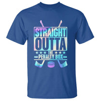 Straight Outta The Penalty Box T Shirt Iridescent Effect Hockey Player Gift - Wonder Print Shop