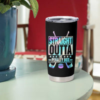 Straight Outta The Penalty Box Tumbler Cup Iridescent Effect Hockey Player Gift - Wonder Print Shop