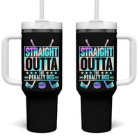 Straight Outta The Penalty Box Tumbler With Handle Iridescent Effect Hockey Player Gift - Wonder Print Shop