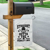 Straight Outta The Penalty Box Garden Flag Funny Youth Ice Hockey Gift - Wonder Print Shop