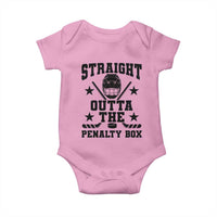 Straight Outta The Penalty Box Baby Onesie Funny Youth Ice Hockey Gift - Wonder Print Shop