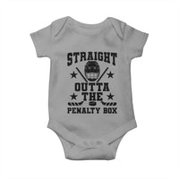 Straight Outta The Penalty Box Baby Onesie Funny Youth Ice Hockey Gift - Wonder Print Shop