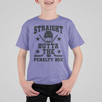 Straight Outta The Penalty Box T Shirt For Kid Funny Youth Ice Hockey Gift - Wonder Print Shop