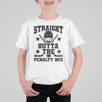 Straight Outta The Penalty Box T Shirt For Kid Funny Youth Ice Hockey Gift - Wonder Print Shop