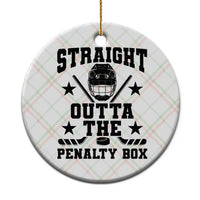 Straight Outta The Penalty Box Ceramic Ornament Funny Youth Ice Hockey Gift - Wonder Print Shop