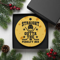 Straight Outta The Penalty Box Ceramic Ornament Funny Youth Ice Hockey Gift - Wonder Print Shop