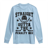 Straight Outta The Penalty Box Long Sleeve Shirt Funny Youth Ice Hockey Gift - Wonder Print Shop