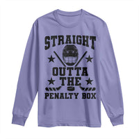 Straight Outta The Penalty Box Long Sleeve Shirt Funny Youth Ice Hockey Gift - Wonder Print Shop