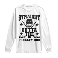 Straight Outta The Penalty Box Long Sleeve Shirt Funny Youth Ice Hockey Gift - Wonder Print Shop