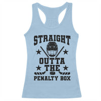 Straight Outta The Penalty Box Racerback Tank Top Funny Youth Ice Hockey Gift - Wonder Print Shop