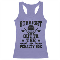 Straight Outta The Penalty Box Racerback Tank Top Funny Youth Ice Hockey Gift - Wonder Print Shop