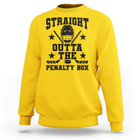 Straight Outta The Penalty Box Sweatshirt Funny Youth Ice Hockey Gift - Wonder Print Shop
