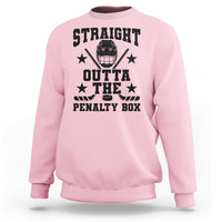 Straight Outta The Penalty Box Sweatshirt Funny Youth Ice Hockey Gift - Wonder Print Shop