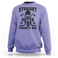 Straight Outta The Penalty Box Sweatshirt Funny Youth Ice Hockey Gift - Wonder Print Shop