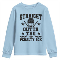 Straight Outta The Penalty Box Youth Sweatshirt Funny Youth Ice Hockey Gift - Wonder Print Shop