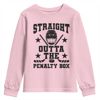 Straight Outta The Penalty Box Youth Sweatshirt Funny Youth Ice Hockey Gift - Wonder Print Shop