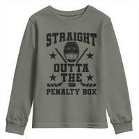 Straight Outta The Penalty Box Youth Sweatshirt Funny Youth Ice Hockey Gift - Wonder Print Shop