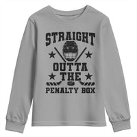 Straight Outta The Penalty Box Youth Sweatshirt Funny Youth Ice Hockey Gift - Wonder Print Shop