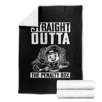 Straight Outta The Penalty Box Throw Blanket Funny Hockey Gift For Boys - Wonder Print Shop