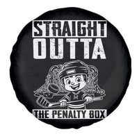 Straight Outta The Penalty Box Spare Tire Cover Funny Hockey Gift For Boys - Wonder Print Shop