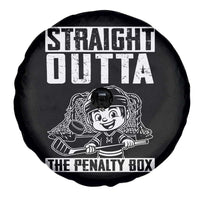 Straight Outta The Penalty Box Spare Tire Cover Funny Hockey Gift For Boys - Wonder Print Shop