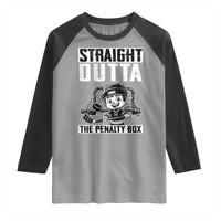 Straight Outta The Penalty Box Raglan Shirt Funny Hockey Gift For Boys - Wonder Print Shop