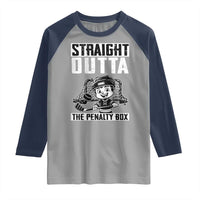 Straight Outta The Penalty Box Raglan Shirt Funny Hockey Gift For Boys - Wonder Print Shop