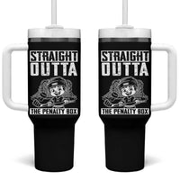 Straight Outta The Penalty Box Tumbler With Handle Funny Hockey Gift For Boys - Wonder Print Shop