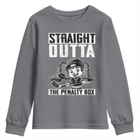 Straight Outta The Penalty Box Youth Sweatshirt Funny Hockey Gift For Boys - Wonder Print Shop