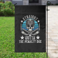 Straight Outta The Penalty Box Hockey Garden Flag Funny Skull Player Gift - Wonder Print Shop