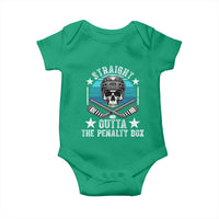 Straight Outta The Penalty Box Hockey Baby Onesie Funny Skull Player Gift - Wonder Print Shop