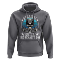 Straight Outta The Penalty Box Hockey Hoodie Funny Skull Player Gift - Wonder Print Shop
