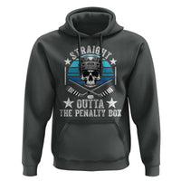 Straight Outta The Penalty Box Hockey Hoodie Funny Skull Player Gift - Wonder Print Shop