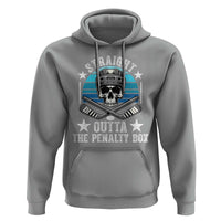 Straight Outta The Penalty Box Hockey Hoodie Funny Skull Player Gift - Wonder Print Shop