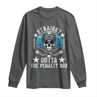 Straight Outta The Penalty Box Hockey Long Sleeve Shirt Funny Skull Player Gift - Wonder Print Shop