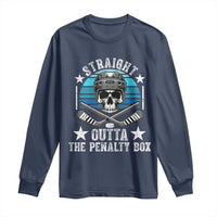 Straight Outta The Penalty Box Hockey Long Sleeve Shirt Funny Skull Player Gift - Wonder Print Shop