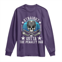 Straight Outta The Penalty Box Hockey Long Sleeve Shirt Funny Skull Player Gift - Wonder Print Shop