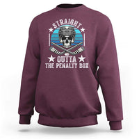 Straight Outta The Penalty Box Hockey Sweatshirt Funny Skull Player Gift - Wonder Print Shop