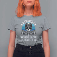 Straight Outta The Penalty Box Hockey T Shirt For Women Funny Skull Player Gift - Wonder Print Shop