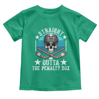Straight Outta The Penalty Box Hockey Toddler T Shirt Funny Skull Player Gift - Wonder Print Shop