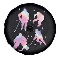 Iridescent Effect Hockey Players Retro Sport Lover Gift Spare Tire Cover - Wonder Print Shop