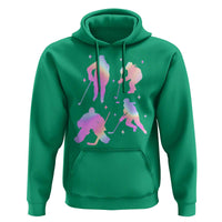 Iridescent Effect Hockey Players Retro Sport Lover Gift Hoodie - Wonder Print Shop