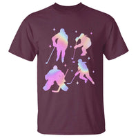Iridescent Effect Hockey Players Retro Sport Lover Gift T Shirt - Wonder Print Shop