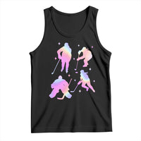 Iridescent Effect Hockey Players Retro Sport Lover Gift Tank Top - Wonder Print Shop