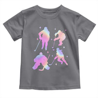 Iridescent Effect Hockey Players Retro Sport Lover Gift Toddler T Shirt - Wonder Print Shop