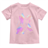 Iridescent Effect Hockey Players Retro Sport Lover Gift Toddler T Shirt - Wonder Print Shop